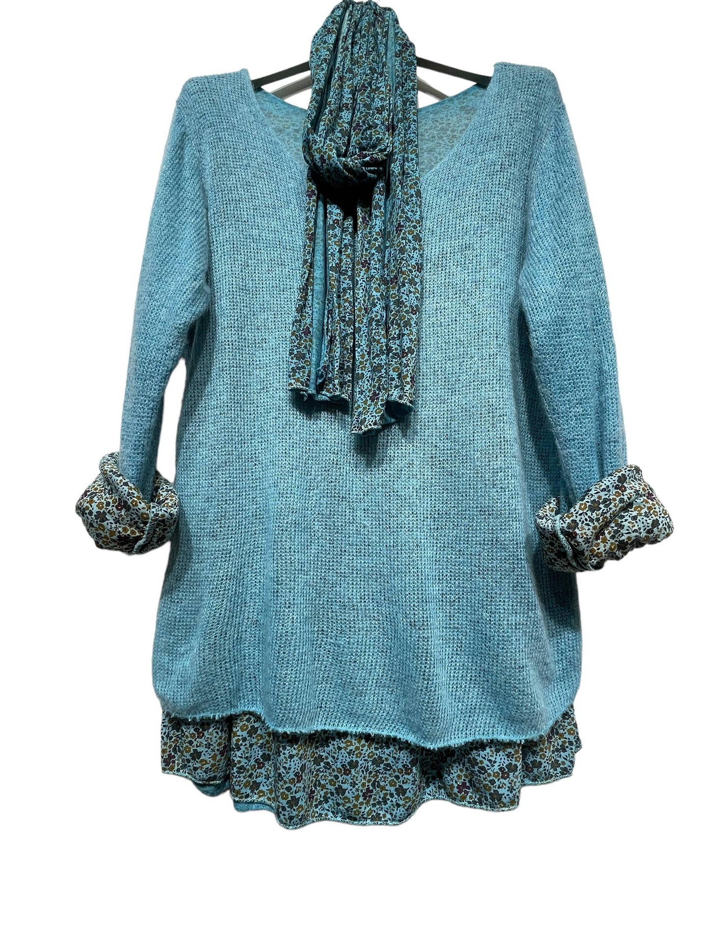 Tunic with scarf 1111 SPRING SUMMER CLOTHING: RUST