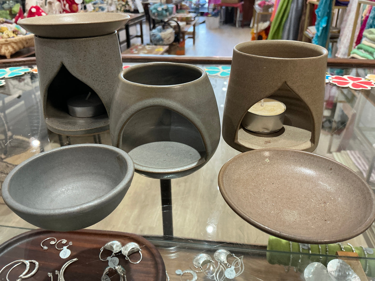 Pottery Candle Holder with removable top
