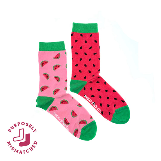 Women’s Inside Out Watermelon Socks: Women’s 5 – 10