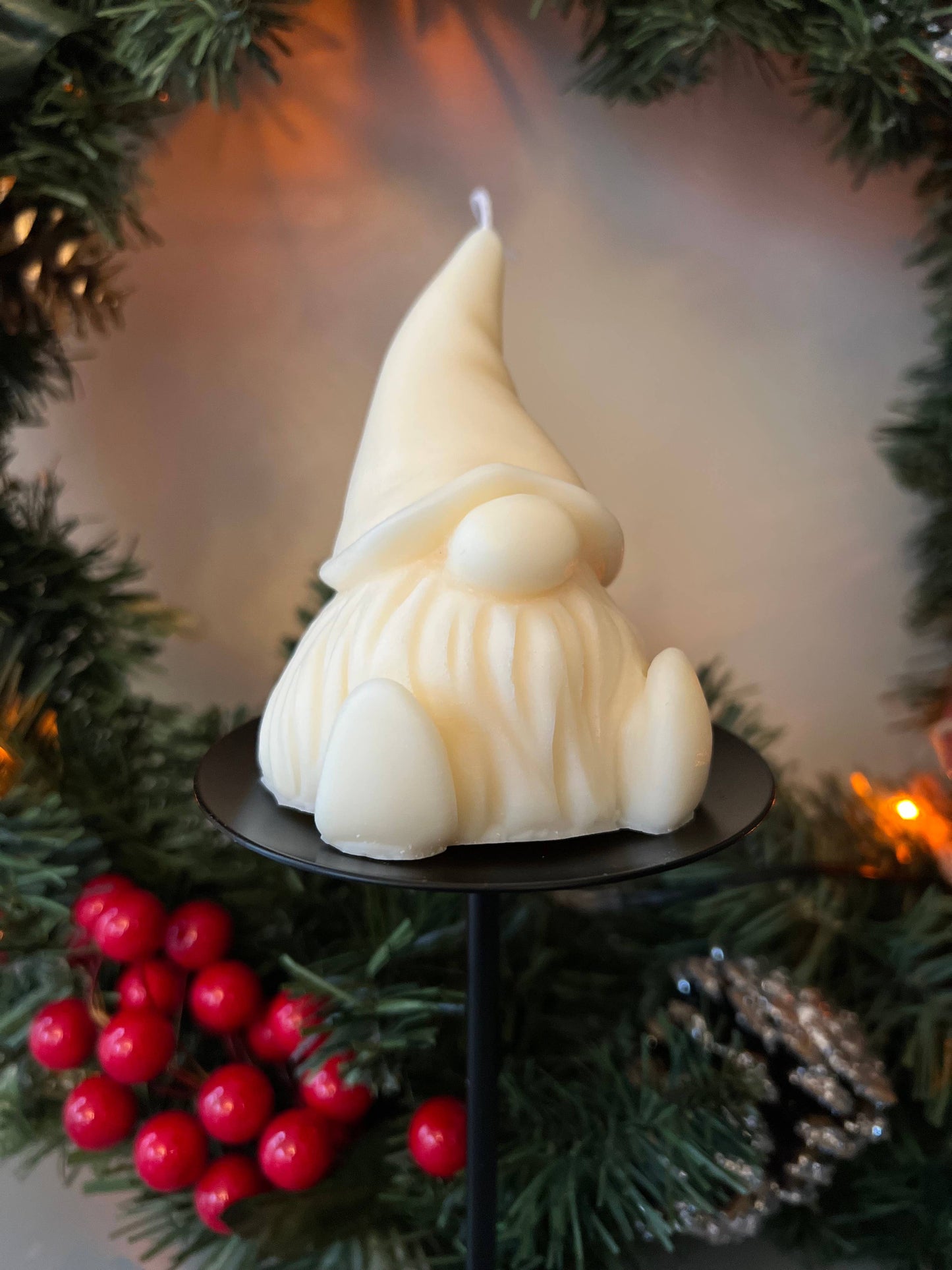 Cute Gnome Christmas Candle: Unscented