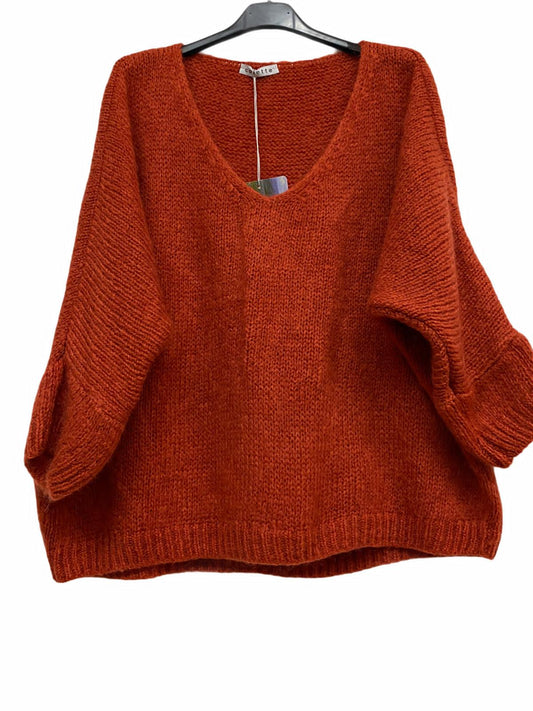 7522 SWEATER: RUST