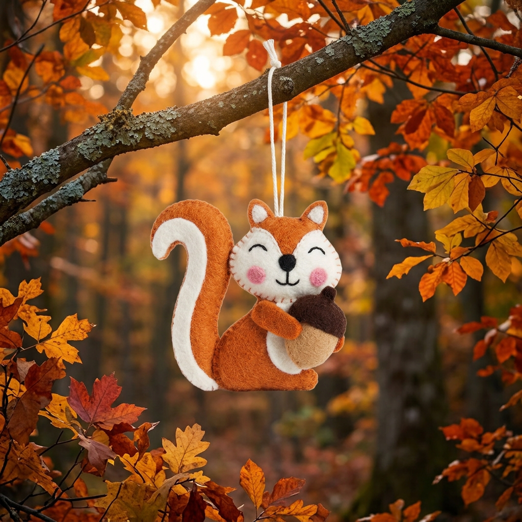 Wool Chipmunk Ornament