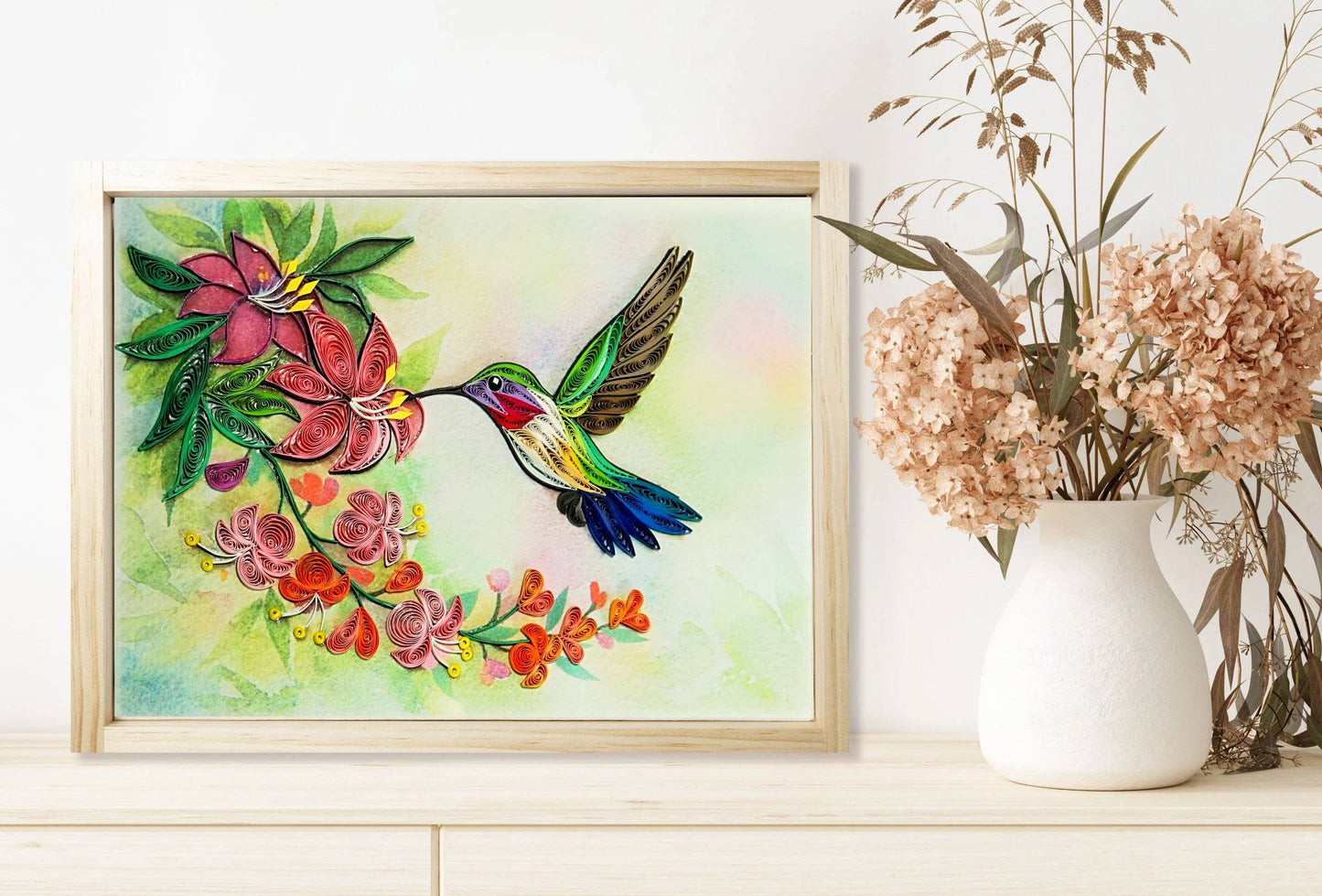 Hummingbird Quilling Card