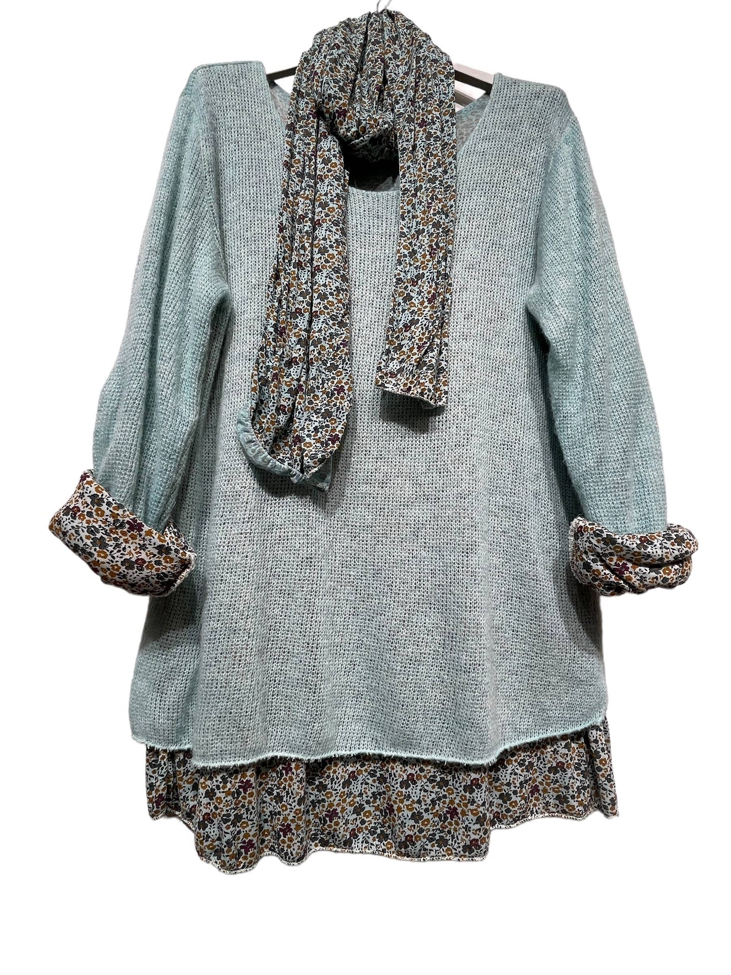 Tunic with scarf 1111 SPRING SUMMER CLOTHING: RUST