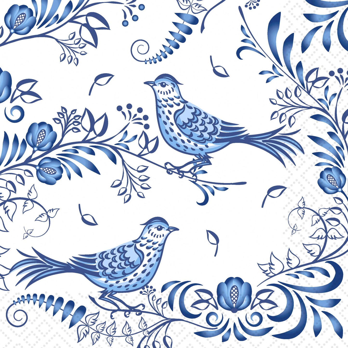 Porcelain Bird Luncheon Napkin