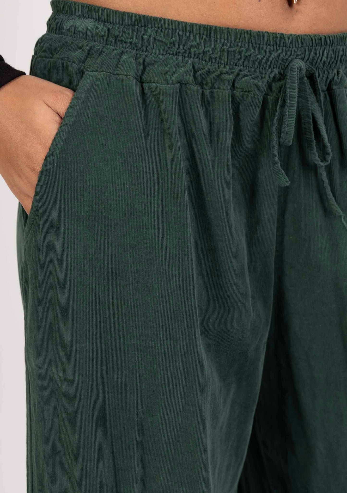 5299 PANT IN VELVET FALL WINTER CLOTHING : BROWN
