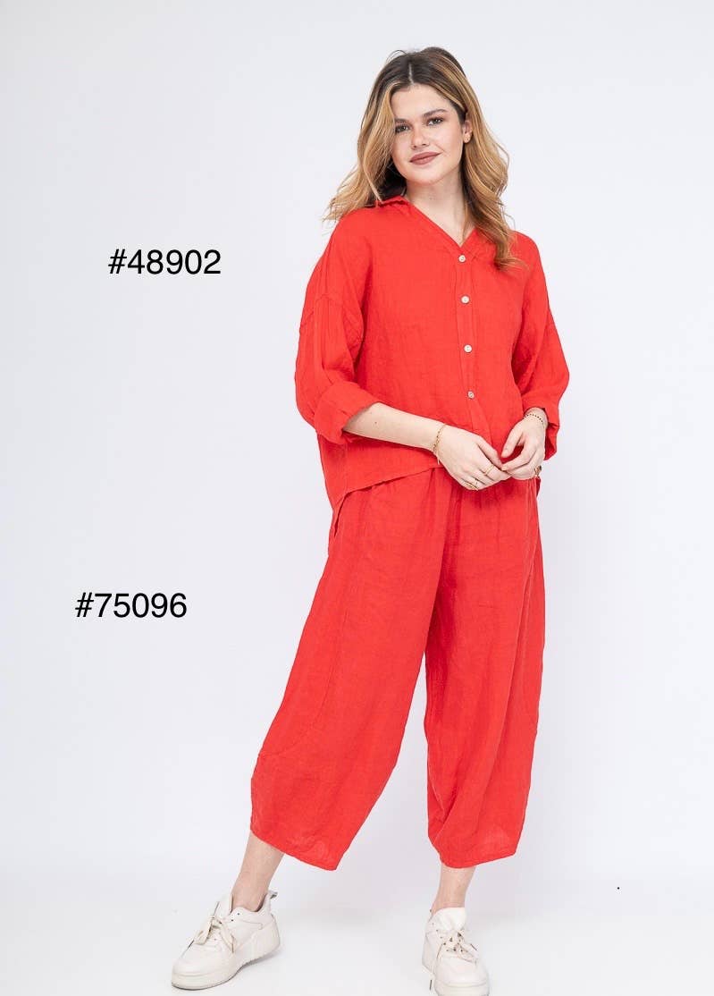 48902 PLAIN LINEN SHIRT: