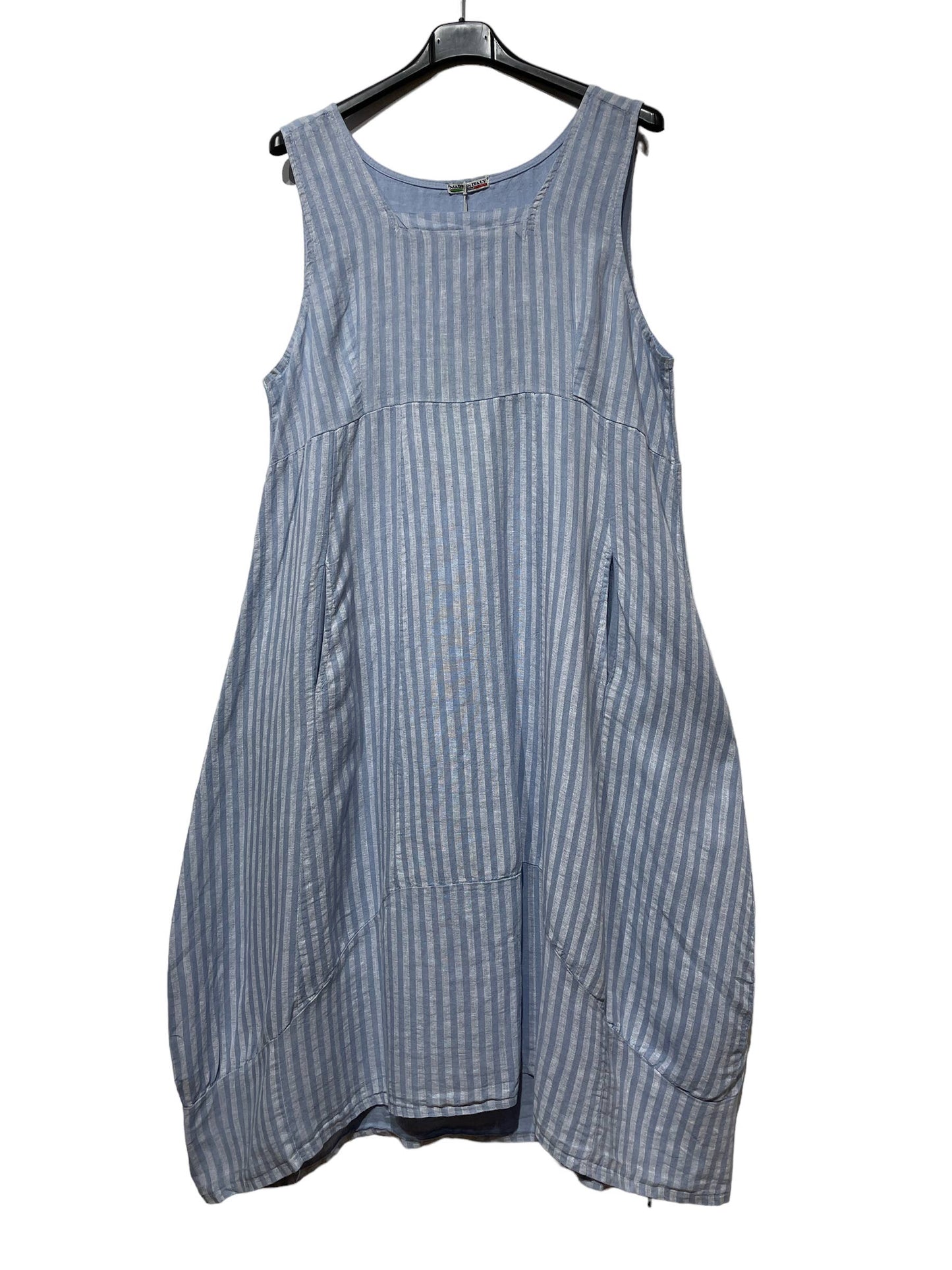 Stripe Dress: Dark Blue Jeans