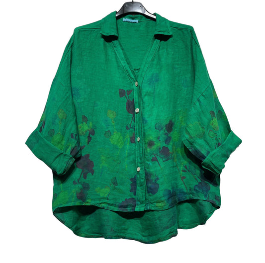 LINEN SHIRT SPRING SUMMER CLOTHING 48902 🌹 🌸: UNRIPE