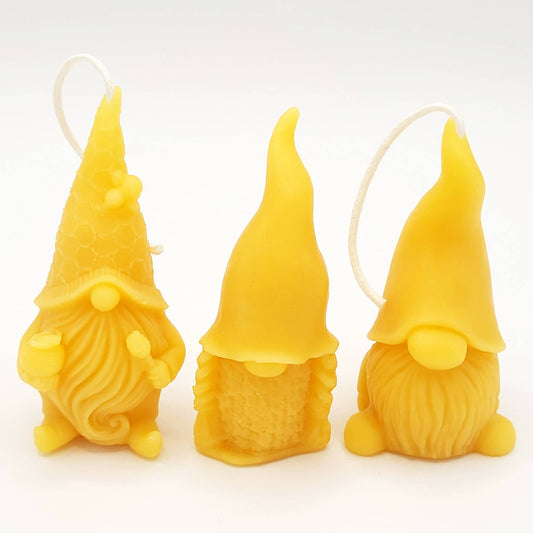 Beeswax Candle- Little Gnomes: Beekeeper Gnome