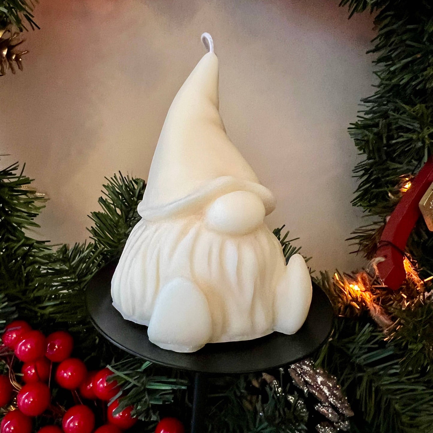 Cute Gnome Christmas Candle: Unscented