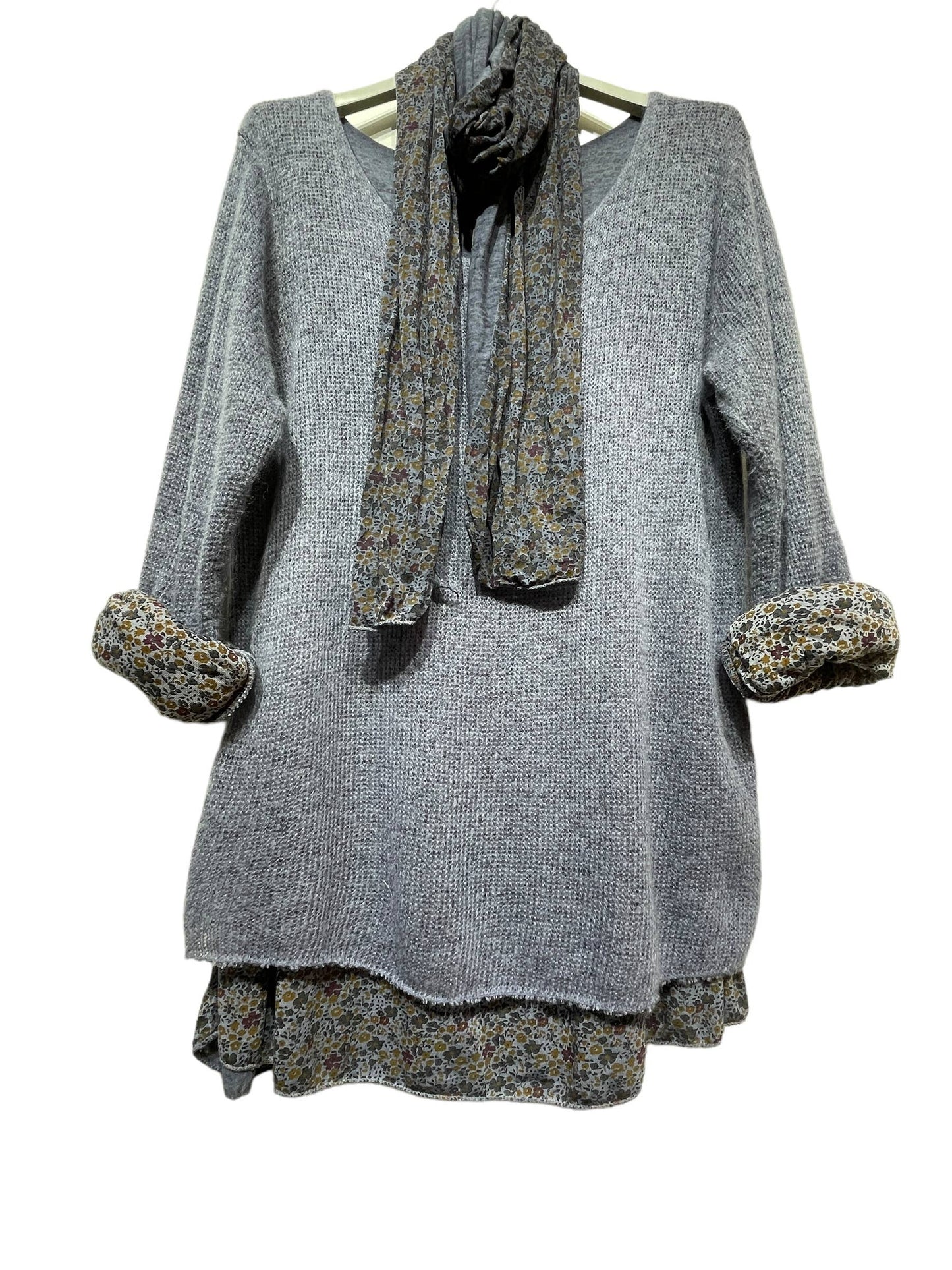 Tunic with scarf 1111 SPRING SUMMER CLOTHING: RUST