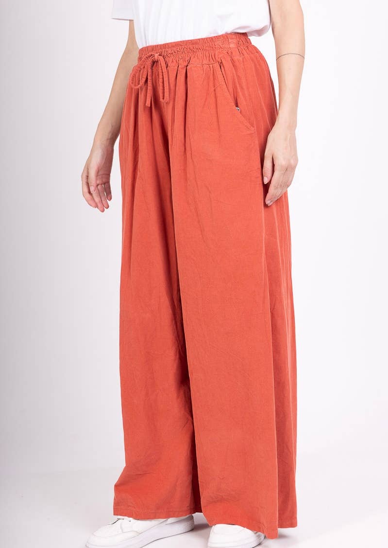 5299 PANT IN VELVET FALL WINTER CLOTHING : OLIVE