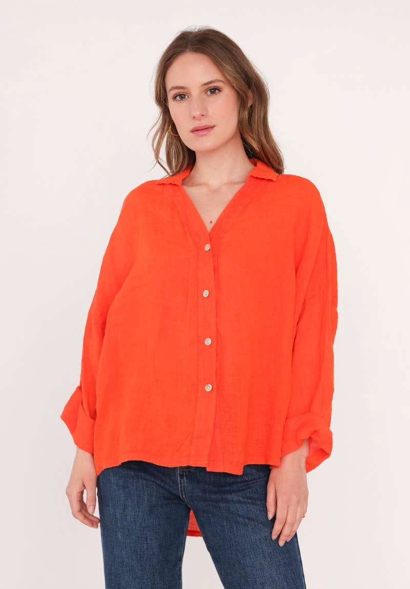 48902 PLAIN LINEN SHIRT: