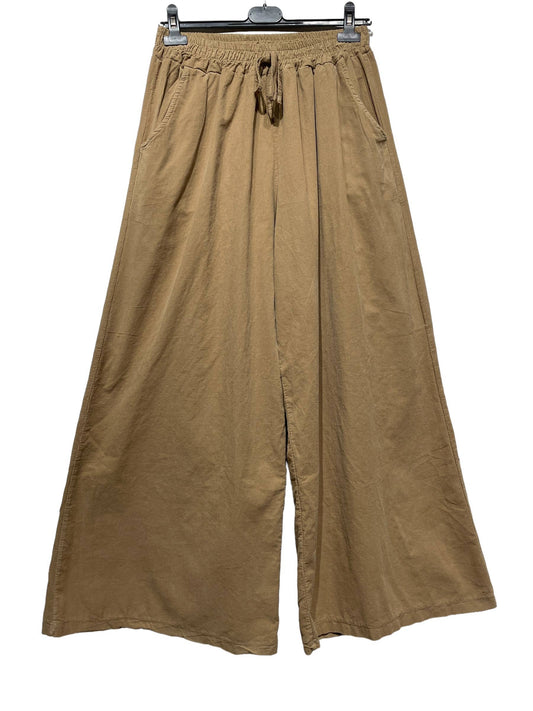 5299 PANT IN VELVET FALL WINTER CLOTHING : CAMEL