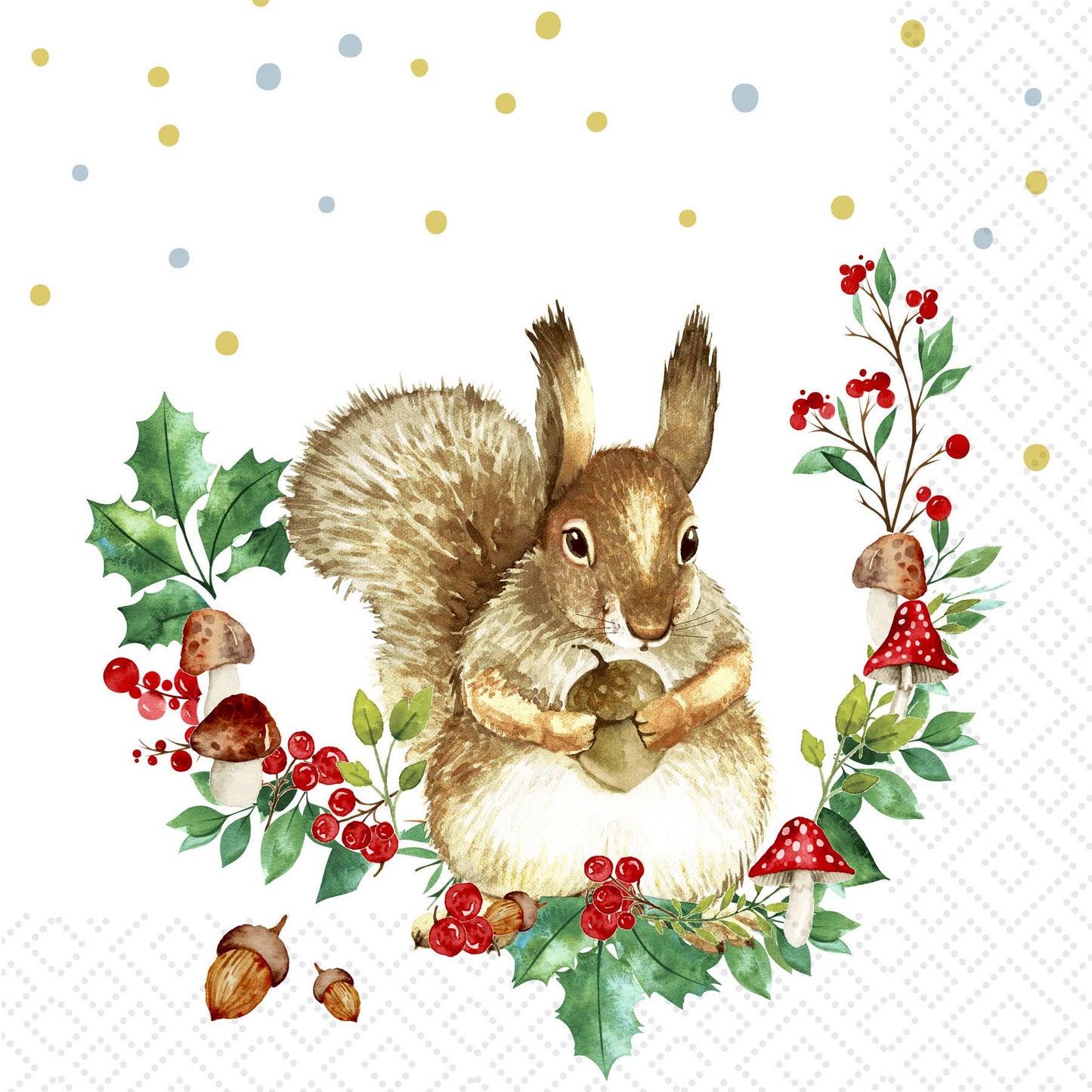 Forest Squirrel - Luncheon Napkin