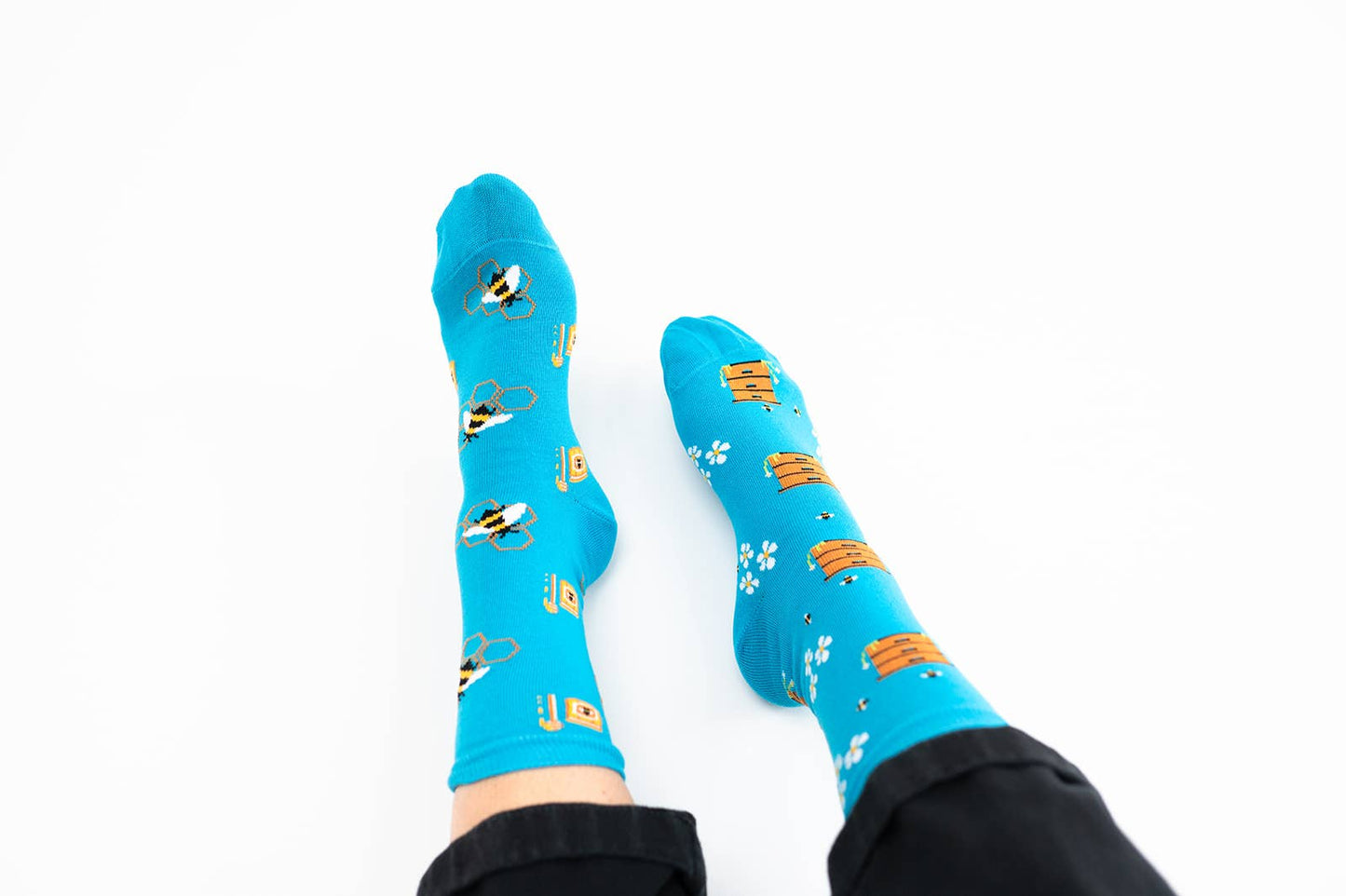 Women's Bee Hive & Honey Socks: Women’s 5 – 10