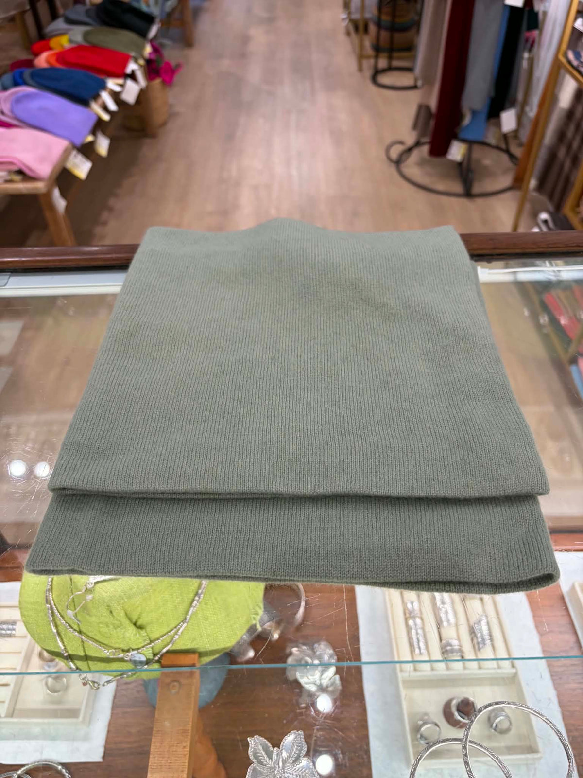 Sage Green Pure Cashmere Neck Warmer