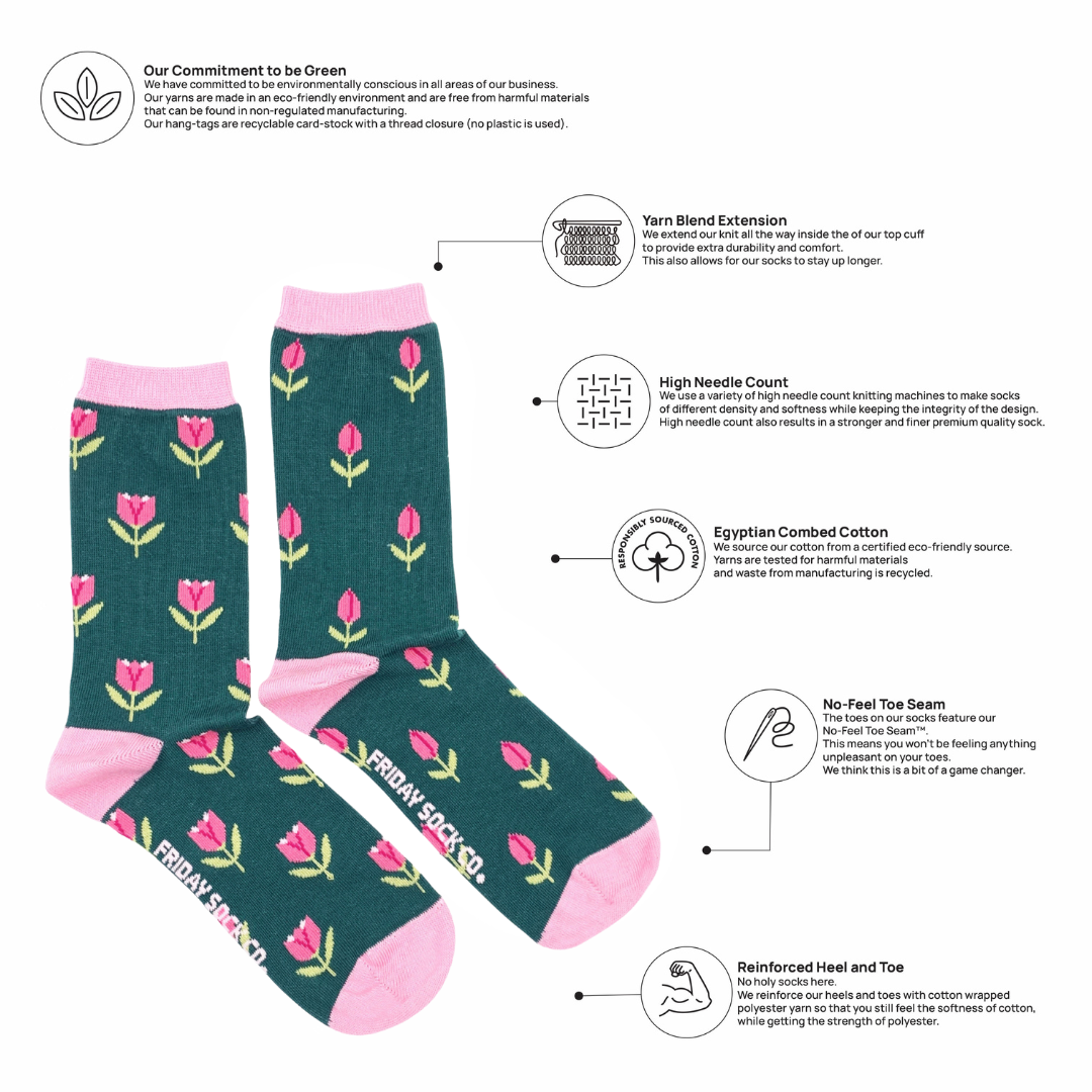 Women's Tulip Socks: Women’s 5 – 10
