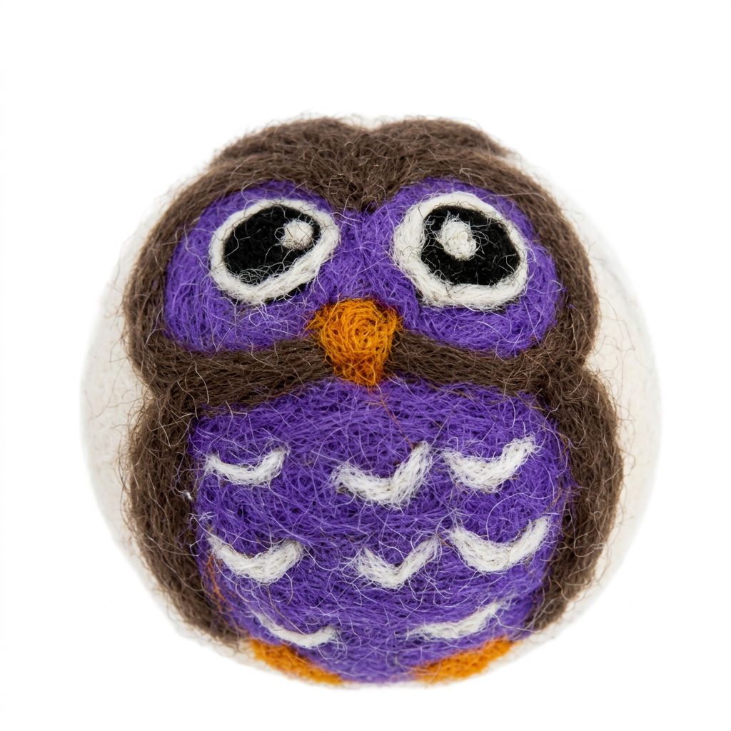PURPLE OWL Eco Wool Dryer Ball