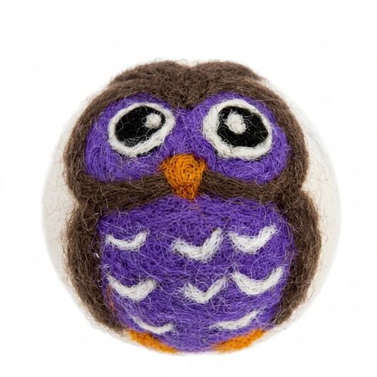 PURPLE OWL Eco Wool Dryer Ball
