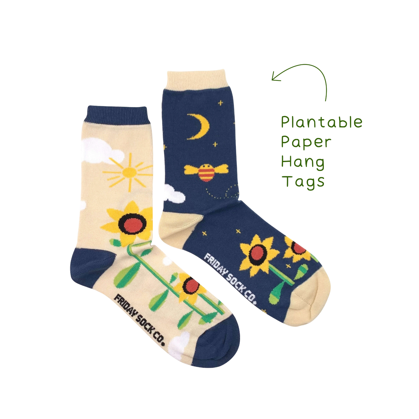 Women's Sunflower Socks: Women’s 5 – 10