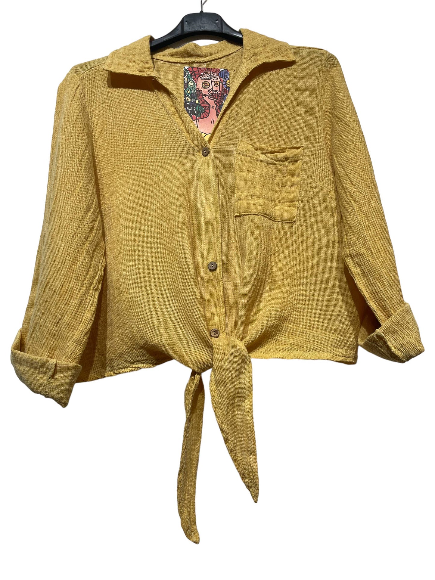 LINEN VEST 3025 MY VEST: PERSIMMON