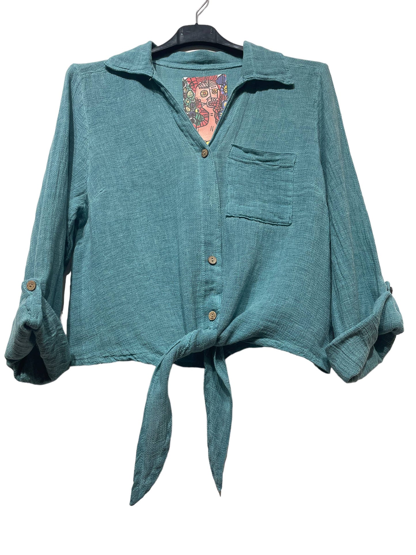 LINEN VEST 3025 MY VEST: PERSIMMON