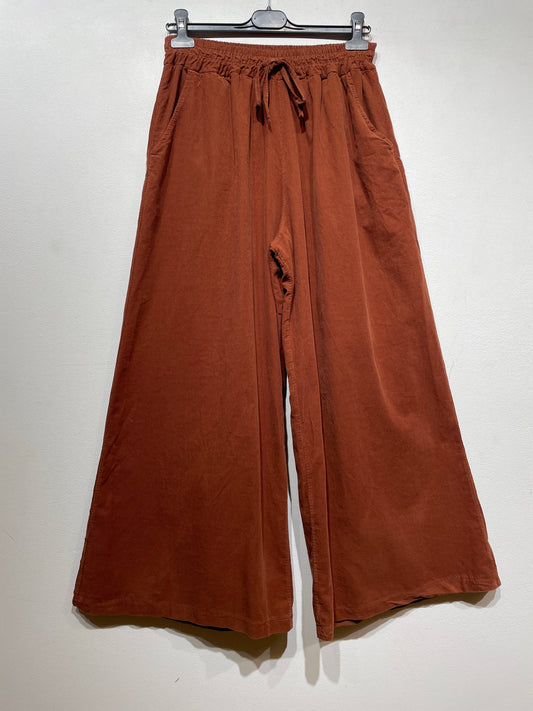 5299 PANT IN VELVET FALL WINTER CLOTHING : ROUILLE