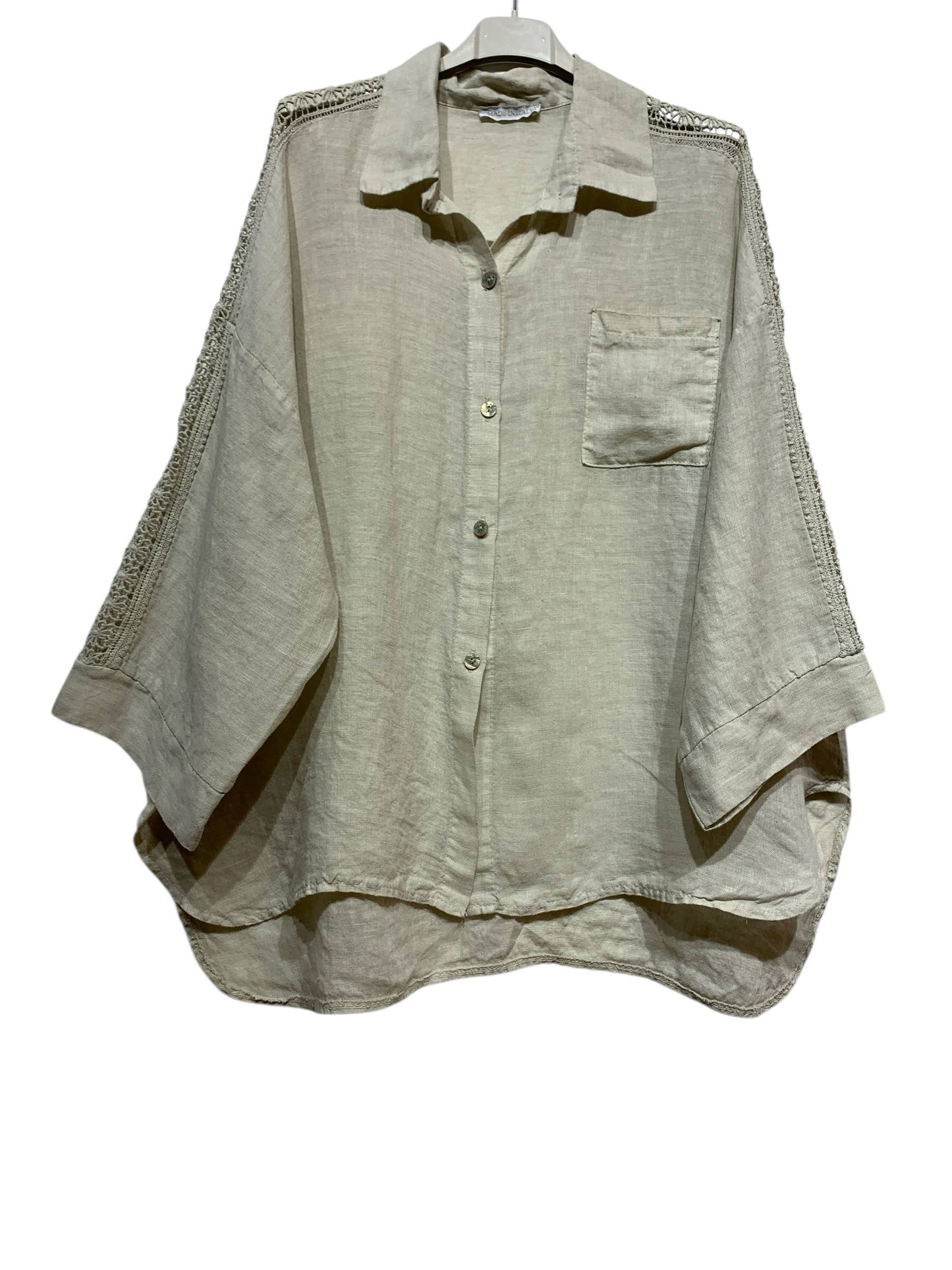 1544 A LINEN SHIRT: White