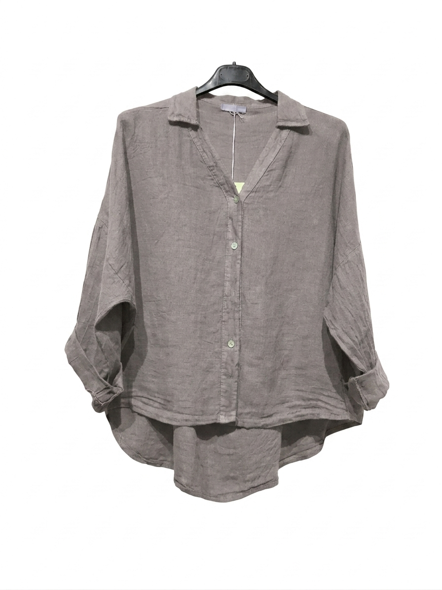 48902 PLAIN LINEN SHIRT: