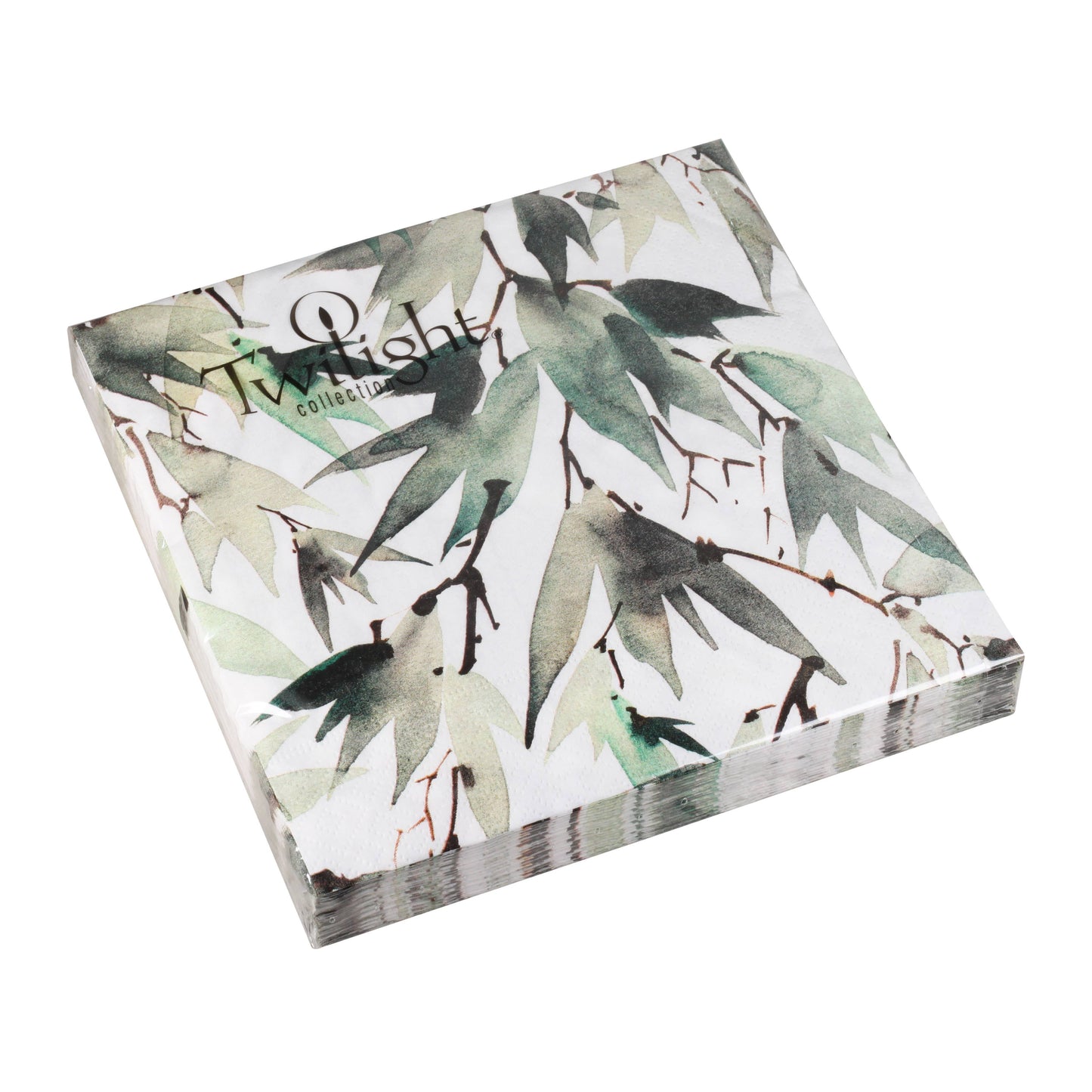 Watercolour Leaves Green Luncheon Napkin