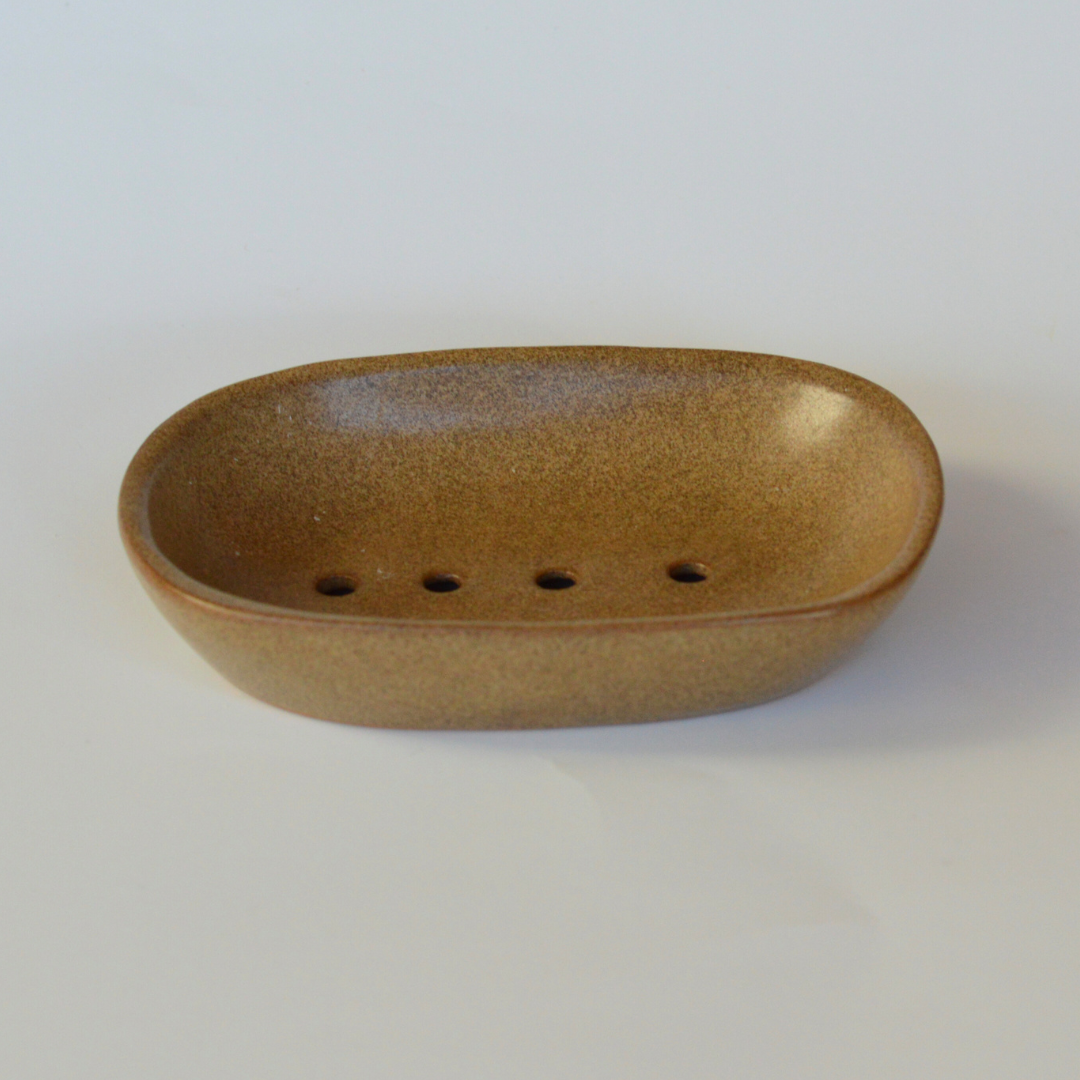 Soap Dish / Fair Trade Ceramic Stoneware : Charcoal Brown