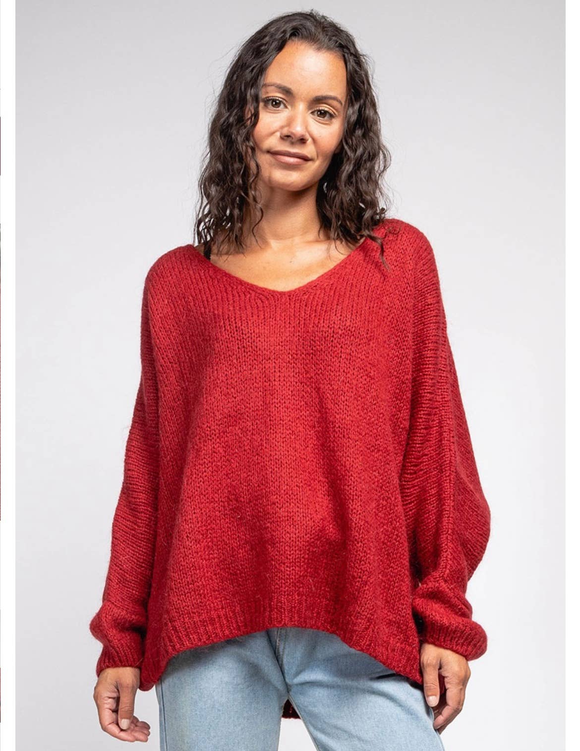 7522 SWEATER: RED ORANGE