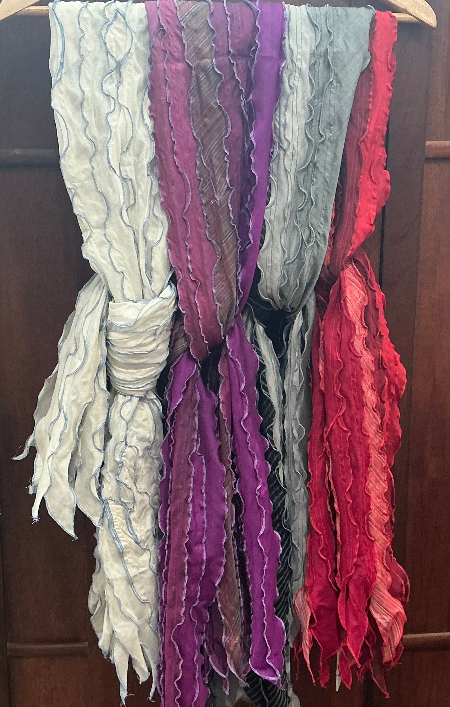 Talis Ruffled Silk Scarf