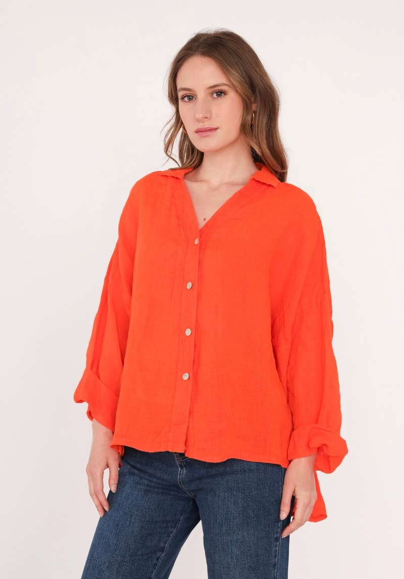 48902 PLAIN LINEN SHIRT: