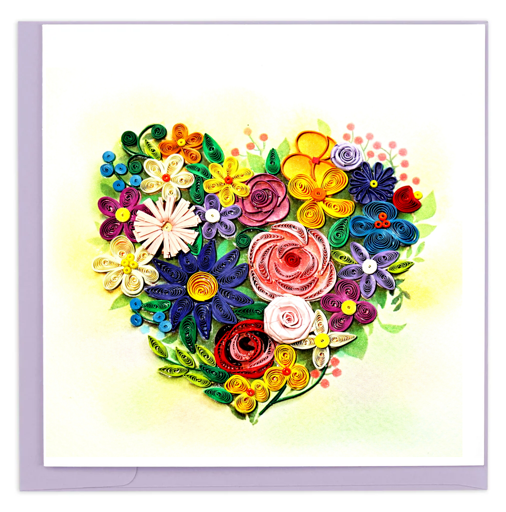 Quilling card - Mixed Flower Butterflies