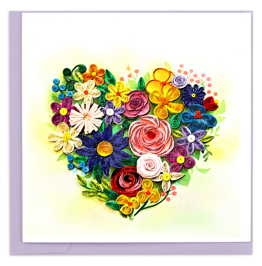 Quilling card - Mixed Flower Butterflies