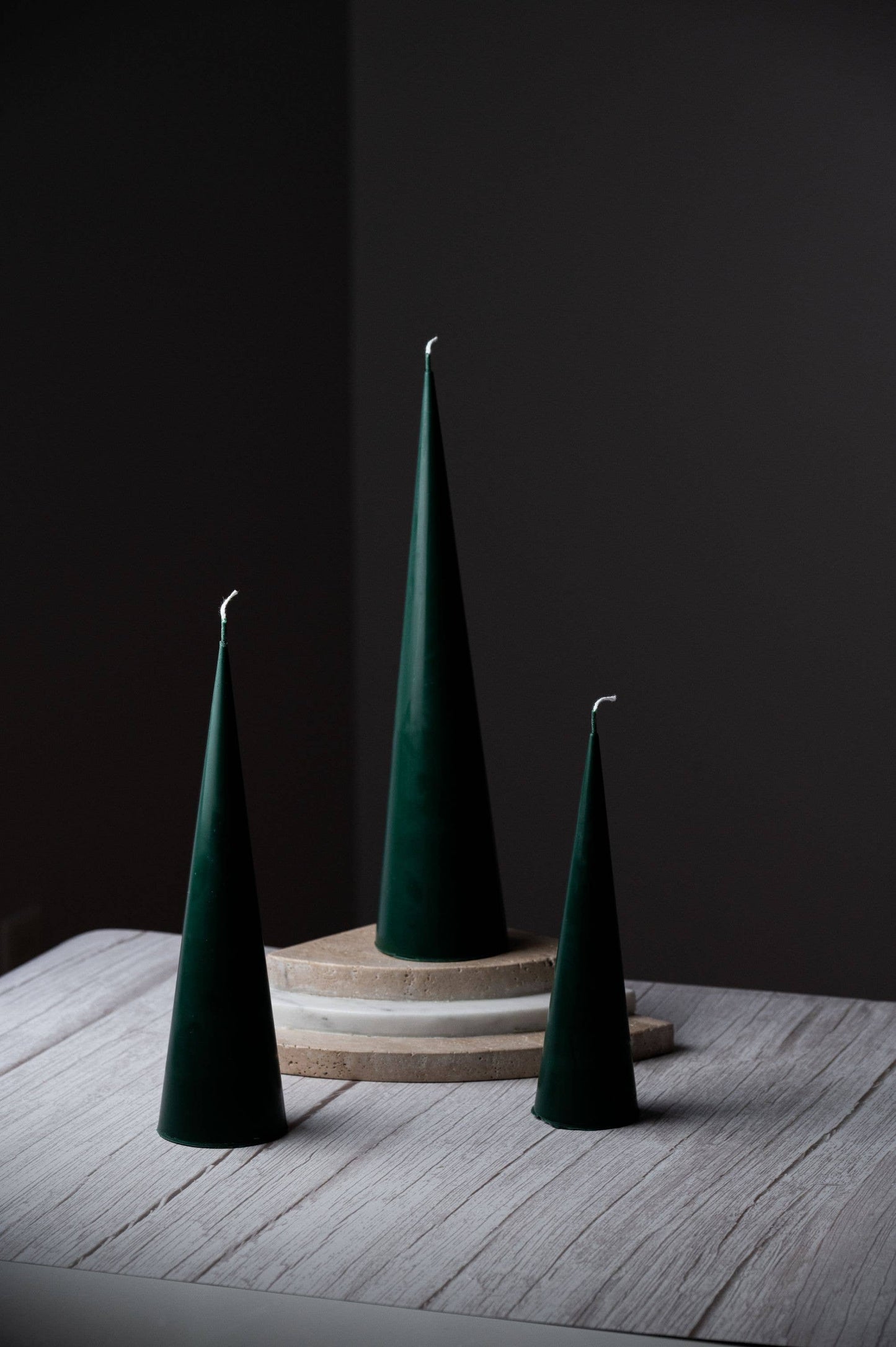 Spire Cone Candles : Uncoloured / Unscented / Medium