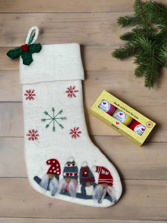 Nutty gnome gift stocking “basket”