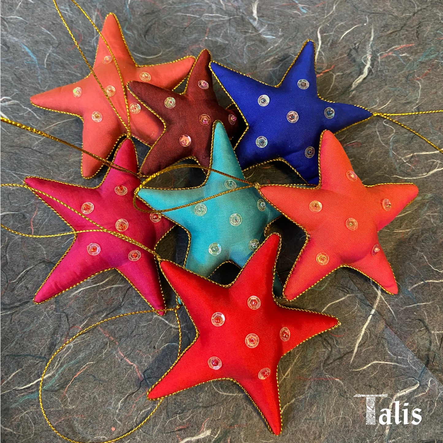 Silk Star Ornaments