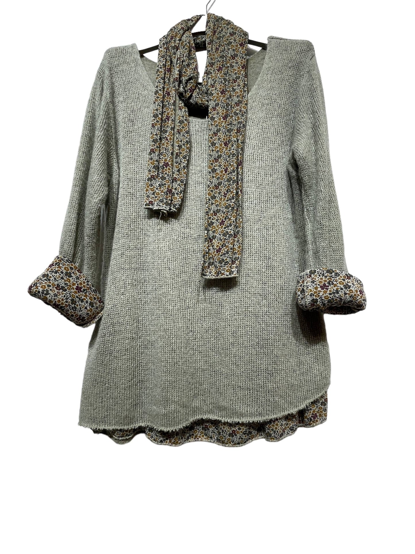 Tunic with scarf 1111 SPRING SUMMER CLOTHING: RUST