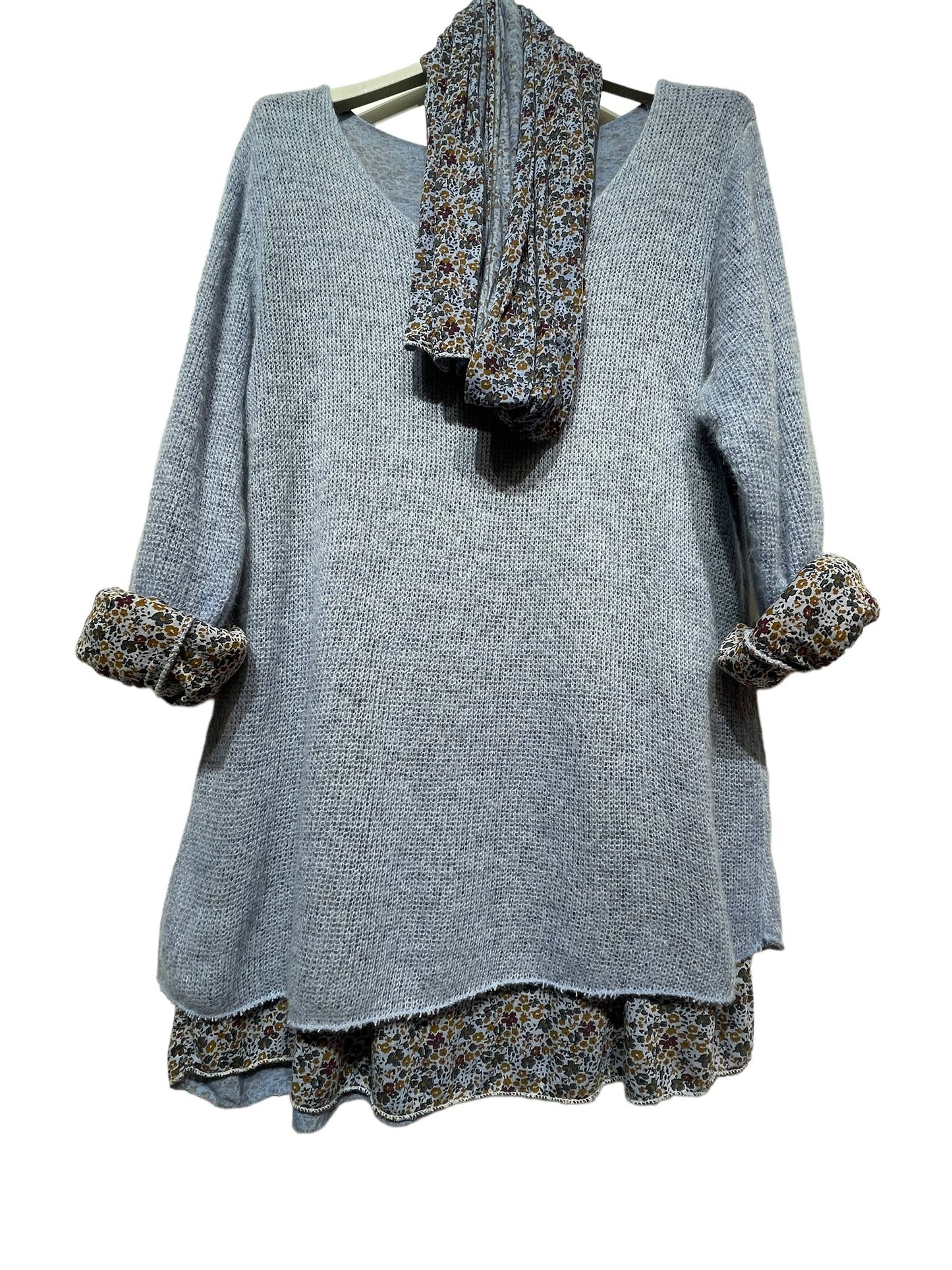 Tunic with scarf 1111 SPRING SUMMER CLOTHING: RUST