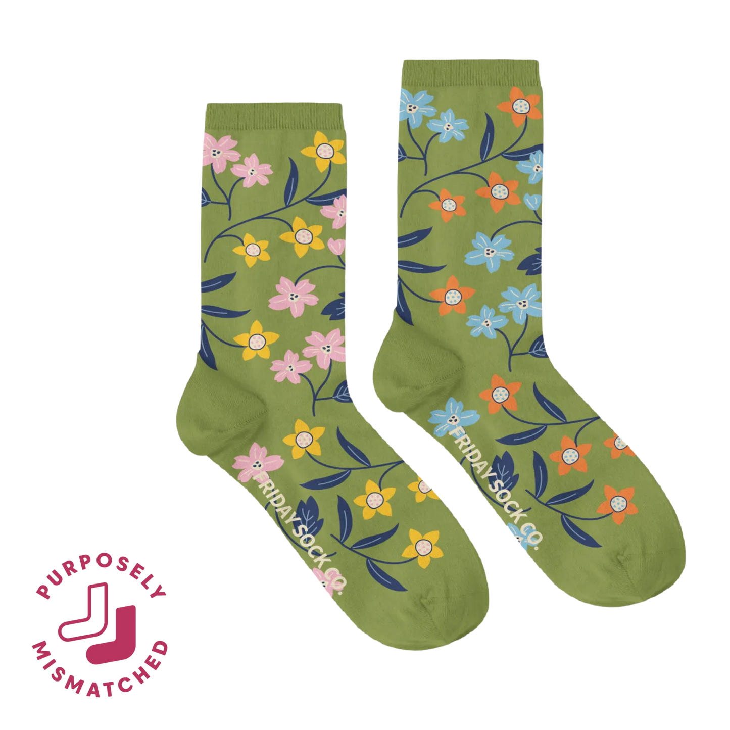 Women's Flower Vine Socks: Women’s 5 – 10