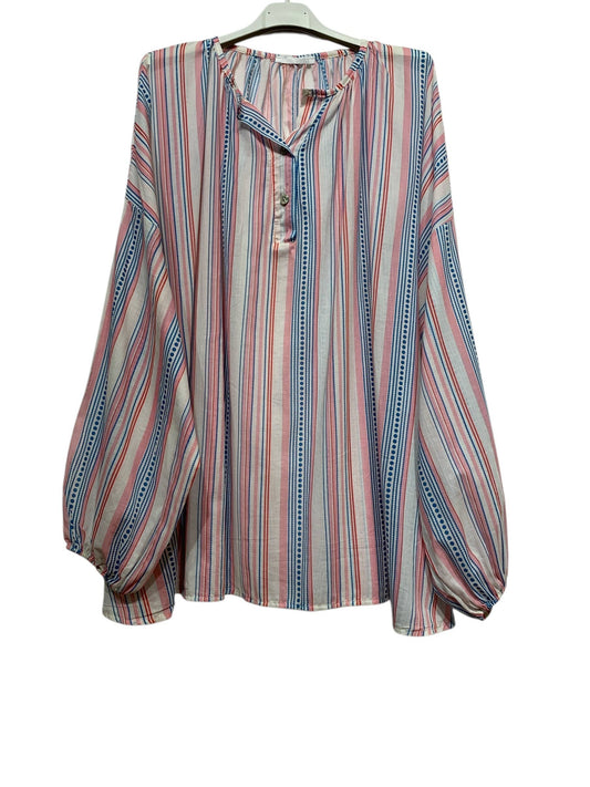 COTTON STRIPED SHIRT 5362: Blue
