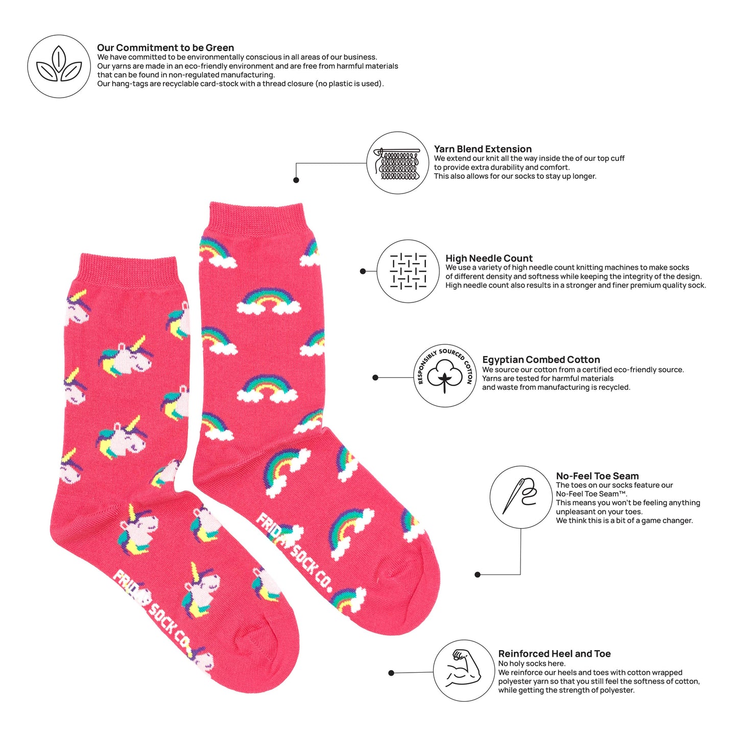 Women’s Unicorn & Rainbow Socks: Women’s 5 – 10