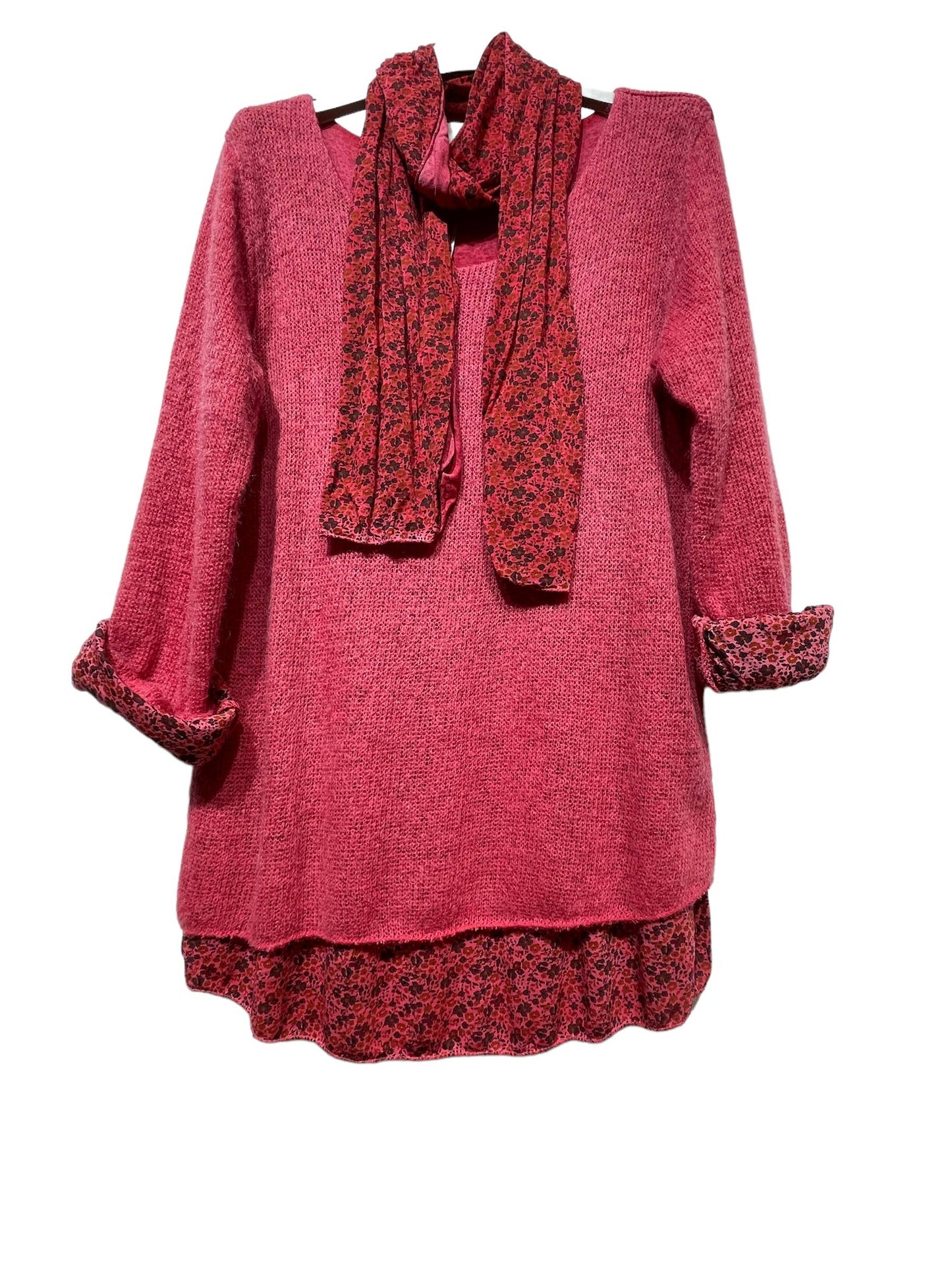 Tunic with scarf 1111 SPRING SUMMER CLOTHING: RUST