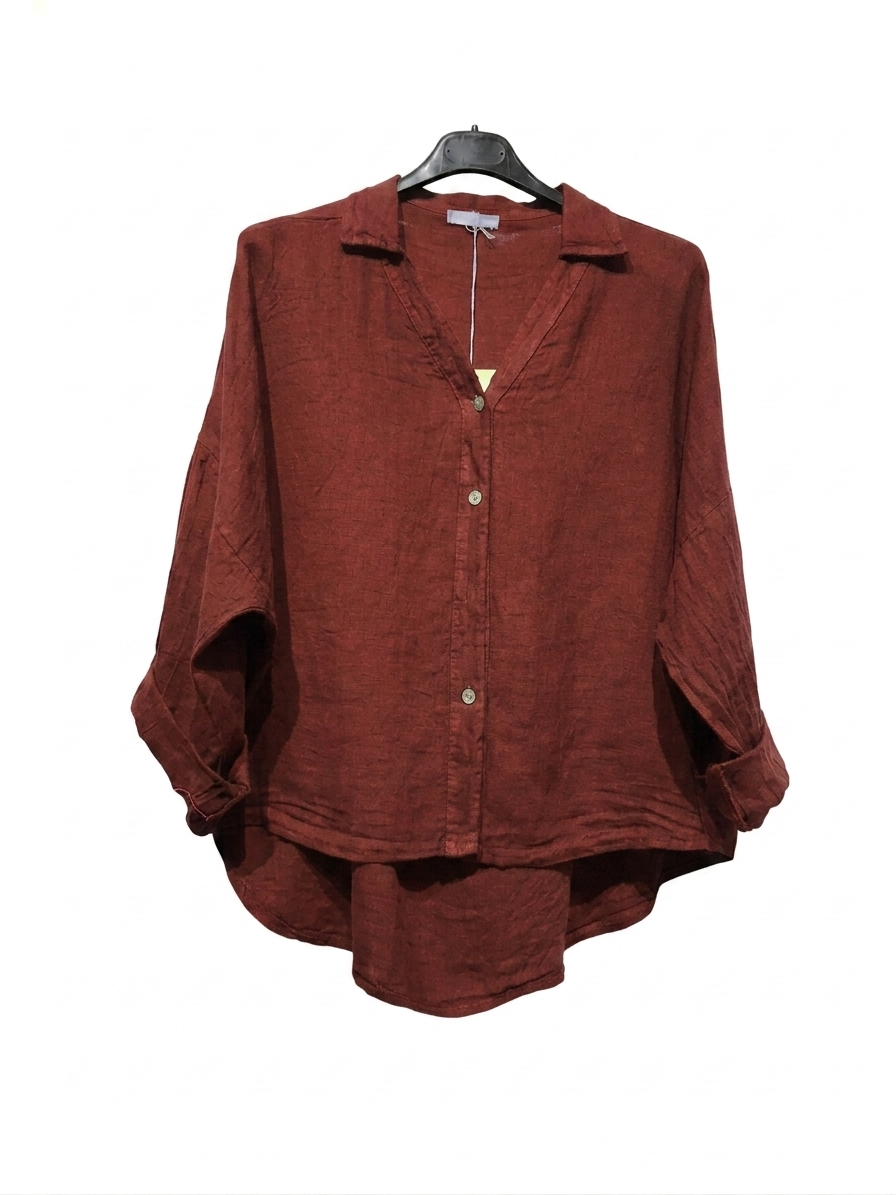 48902 PLAIN LINEN SHIRT: