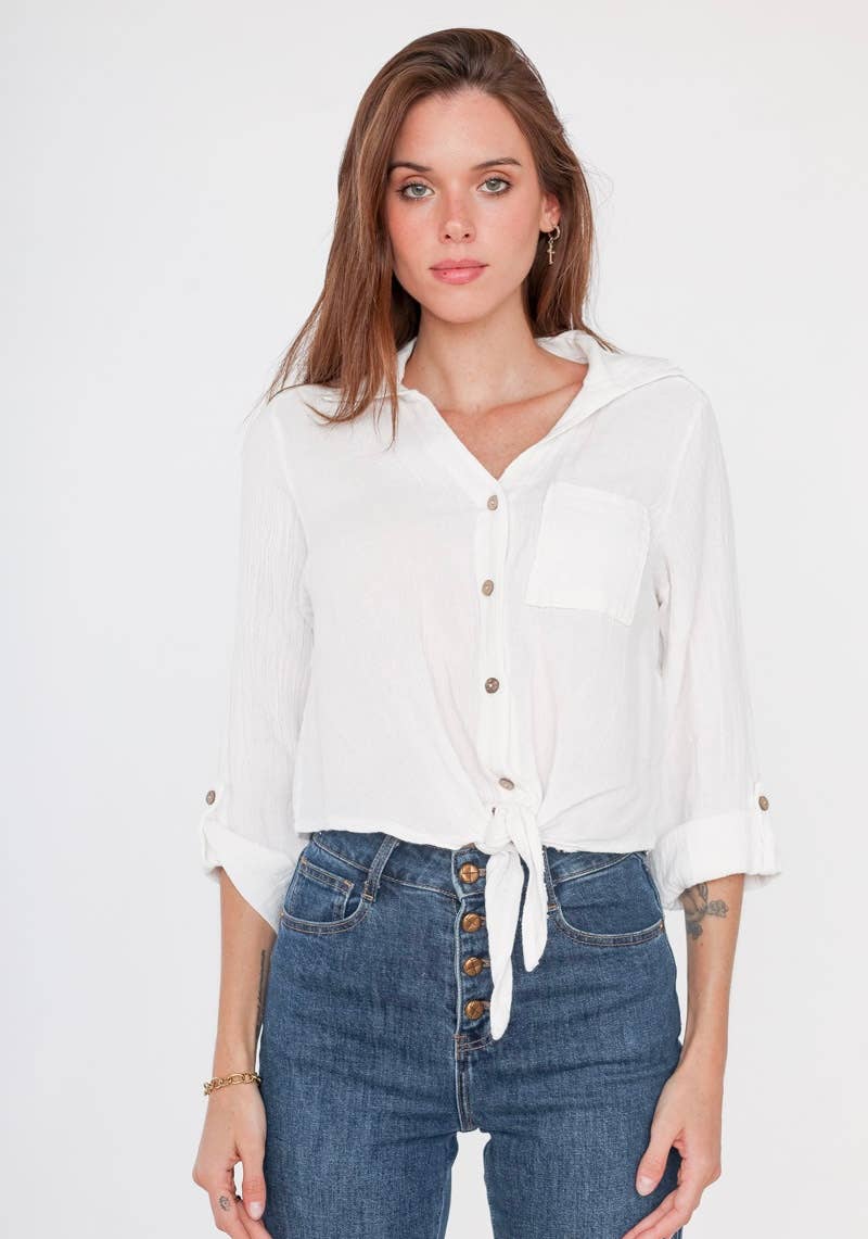 LINEN VEST 3025 MY VEST: WHITE