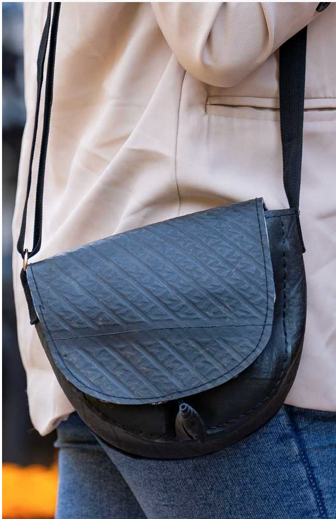 Recycled Rubber Crossbody Bag